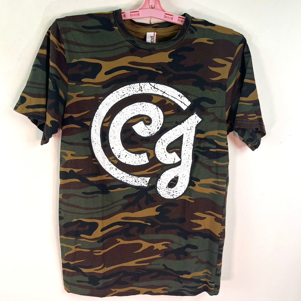 Camo Cj T Shirt Adult Size S Small Green Anvil Tag
